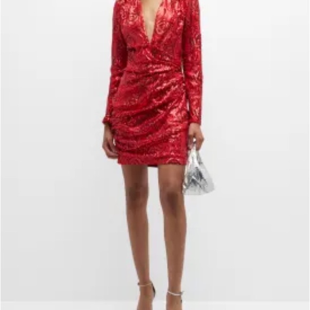 Sho Red Ryder Floral Sequin Mini Dress